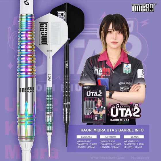 One80 UTA ver.2 18g 三浦歌織(Kaori Miura) Model [2BA] | AA darts shop
