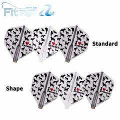 "Fit Flight AIR(薄鏢翼)" COSMO DARTS Printed Series I LOVE DOGS MIX [Standard/Shape]