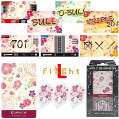 "DARTSLIVE" L-Flight PRO Special Pack CARD 鏢翼 + 卡片 + 主題＜Sakura(櫻)＞